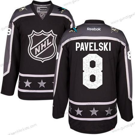 Herren Pacific Division San Jose Sharks #8 Joe Pavelski Reebok 2017 NHL All-Star Strickerei Ice Hockey Trikots – Schwarz