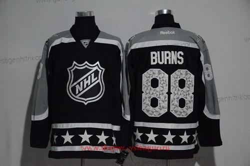 Herren Pacific Division San Jose Sharks #88 Brent Burns Reebok 2017 NHL All-Star Strickerei Ice Hockey Trikots – Schwarz