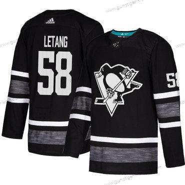 Herren Penguins #58 Kris Letang Authentisch 2019 All-Star Strickerei Hockey Trikots – Schwarz