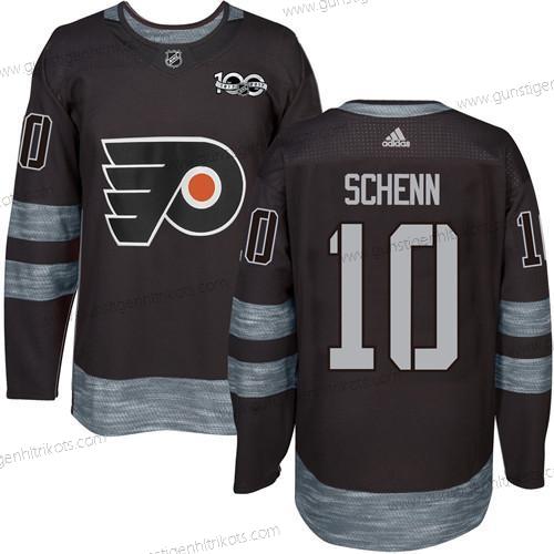 Herren Philadelphia Flyers #10 Brayden Schenn 1917-2017 100th Jahrestag Strickerei NHL Trikots – Schwarz