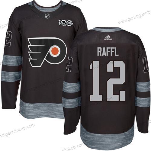 Herren Philadelphia Flyers #12 Michael Raffl 1917-2017 100th Jahrestag Strickerei NHL Trikots – Schwarz