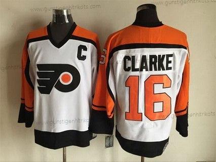 Herren Philadelphia Flyers #16 Bobby Clarke 1997-98 CCM Vintage Trikots – Weiß