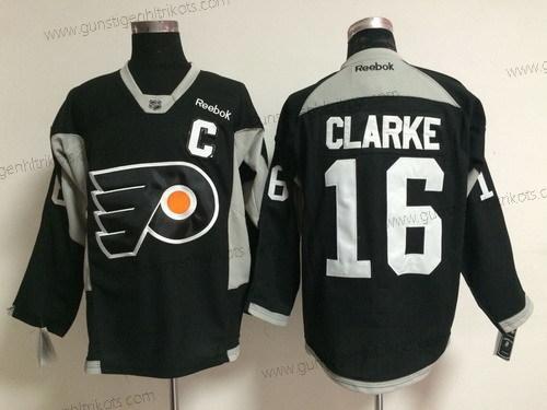 Herren Philadelphia Flyers #16 Bobby Clarke 2014 Training Trikots – Schwarz