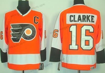 Herren Philadelphia Flyers #16 Bobby Clarke Retro CCM Trikots – Orange