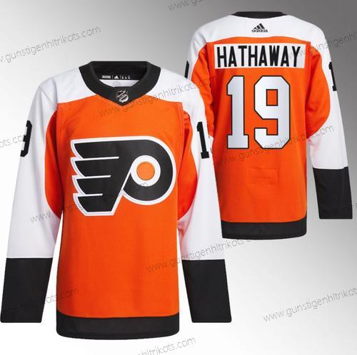 Herren Philadelphia Flyers #19 Garnet Hathaway 2023-24 Strickerei Trikots – Orange