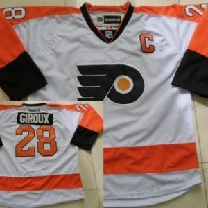 Herren Philadelphia Flyers #28 Claude Giroux Trikots – Weiß