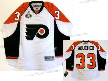 Herren Philadelphia Flyers #33 Brian Boucher 2009-10 Stanley Cup Finals Game Trikots – Weiß