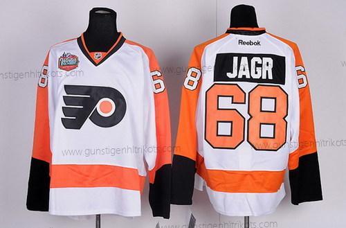 Herren Philadelphia Flyers #68 Jagr Trikots – Weiß