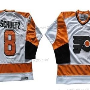 Herren Philadelphia Flyers #8 Dave Schultz Retro CCM Trikots – Weiß