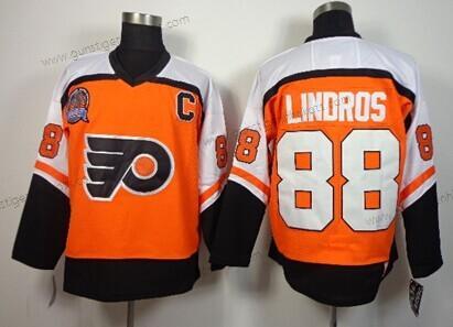 Herren Philadelphia Flyers #88 Eric Lindros Stanley Cup Retro CCM Trikots – Orange