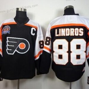 Herren Philadelphia Flyers #88 Eric Lindros Stanley Cup Retro CCM Trikots – Schwarz