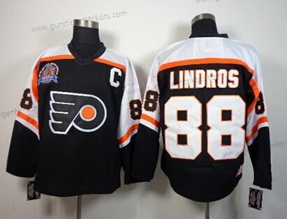 Herren Philadelphia Flyers #88 Eric Lindros Stanley Cup Retro CCM Trikots – Schwarz