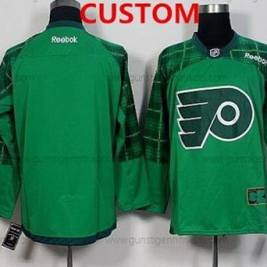 Herren Philadelphia Flyers Personalisiertes 2016 St. Patrick’S Day Hockey Trikots – Grün