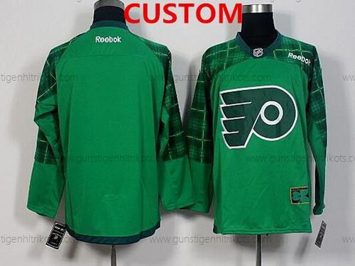 Herren Philadelphia Flyers Personalisiertes 2016 St. Patrick’S Day Hockey Trikots – Grün