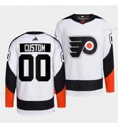 Herren Philadelphia Flyers Personalisiertes 2022 Rückseite Retro Strickerei Trikots – Weiß