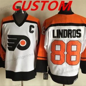 Herren Philadelphia Flyers Personalisiertes CCM Retro NHL Ice Hockey Trikots – Weiß Orange