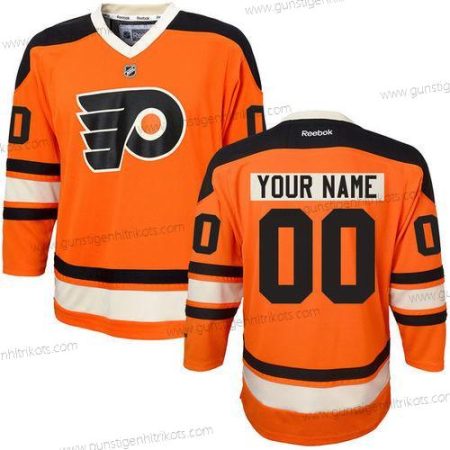 Herren Philadelphia Flyers Personalisiertes ersatzweise Strickerei NHL Reebok Hockey Trikots – Orange