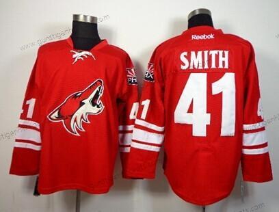 Herren Phoenix Coyotes #41 Mike Smith Trikots – Rot