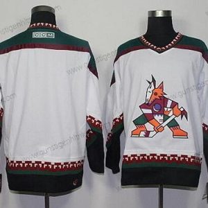 Herren Phoenix Coyotes Leer 1998 CCM Vintage Hockey Trikots – Weiß