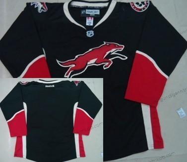 Herren Phoenix Coyotes Leer Ausweichtrikot Trikots – Schwarz