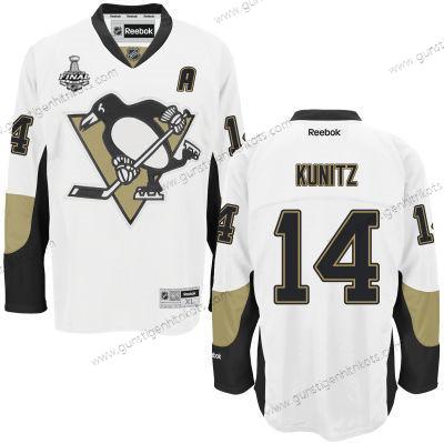 Herren Pittsburgh Penguins #14 Chris Kunitz Road 2017 Stanley Cup NHL Finals A Patch Trikots – Weiß