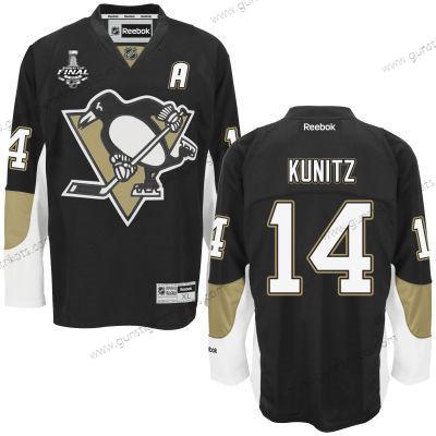 Herren Pittsburgh Penguins #14 Chris Kunitz Team Color 2017 Stanley Cup NHL Finals A Patch Trikots – Schwarz