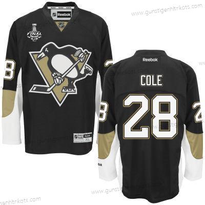 Herren Pittsburgh Penguins #28 Ian Cole Team Color 2017 Stanley Cup NHL Finals Patch Trikots – Schwarz