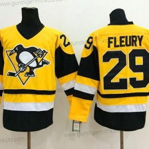 Herren Pittsburgh Penguins #29 Marc-Andre Fleury Retro CCM Trikots – Gelb