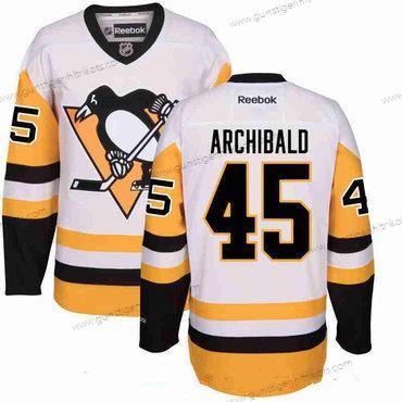 Herren Pittsburgh Penguins #45 Josh Archibald Ausweichtrikot Strickerei NHL Reebok Hockey Trikots – Weiß