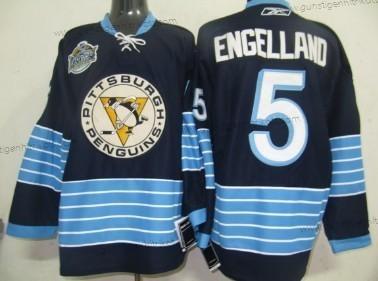 Herren Pittsburgh Penguins #5 Deryk Engelland Ausweichtrikot Trikots – Marineblau Blau