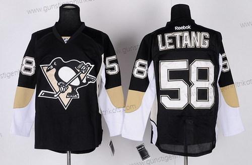 Herren Pittsburgh Penguins #58 Kris Letang Trikots – Schwarz