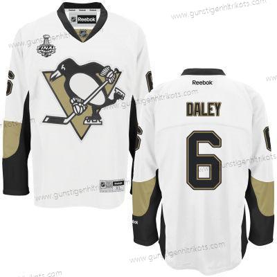 Herren Pittsburgh Penguins #6 Trevor Daley Road 2017 Stanley Cup NHL Finals Patch Trikots – Weiß