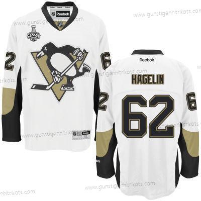 Herren Pittsburgh Penguins #62 Carl Hagelin Road 2017 Stanley Cup NHL Finals Patch Trikots – Weiß