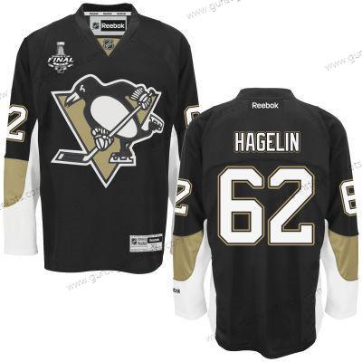 Herren Pittsburgh Penguins #62 Carl Hagelin Team Color 2017 Stanley Cup NHL Finals Patch Trikots – Schwarz