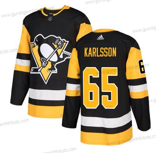 Herren Pittsburgh Penguins #65 Erik Karlsson Strickerei Trikots – Schwarz