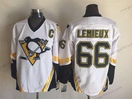 Herren Pittsburgh Penguins #66 Mario Lemieux 2002-03 CCM Vintage Trikots – Weiß