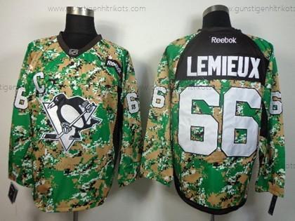 Herren Pittsburgh Penguins #66 Mario Lemieux 2014 Trikots – Tarnfarbe