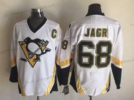 Herren Pittsburgh Penguins #68 Jaromir Jagr 2002-03 CCM Vintage Trikots – Weiß