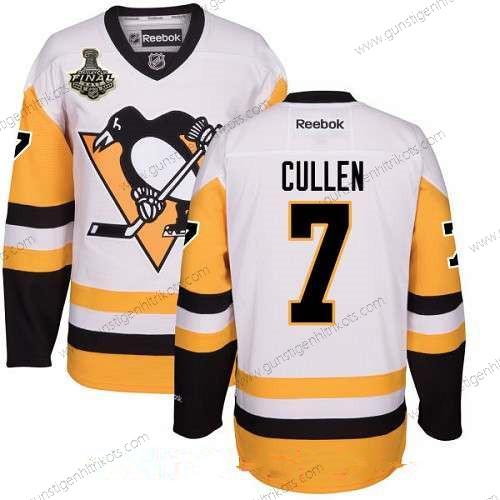 Herren Pittsburgh Penguins #7 Matt Cullen Ausweichtrikot 2017 Stanley Cup Finals Patch Strickerei NHL Reebok Hockey Trikots – Weiß