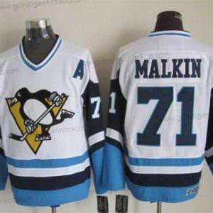 Herren Pittsburgh Penguins #71 Evgeni Malkin 1972 With CCM Vintage Trikots – Weiß Blau