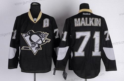 Herren Pittsburgh Penguins #71 Evgeni Malkin Ice Trikots – Schwarz