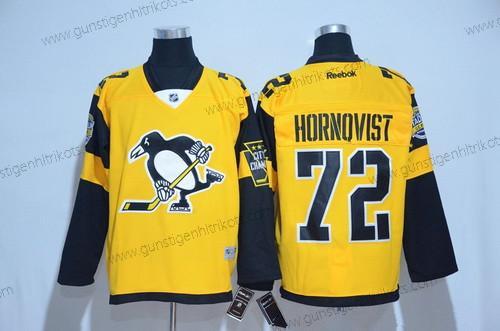 Herren Pittsburgh Penguins #72 Patric Hornqvist 2017 Stadium Series Strickerei NHL Reebok Hockey Trikots – Gelb