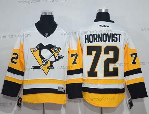 Herren Pittsburgh Penguins #72 Patric Hornqvist New Auswärtstrikots Strickerei NHL Trikots – Weiß