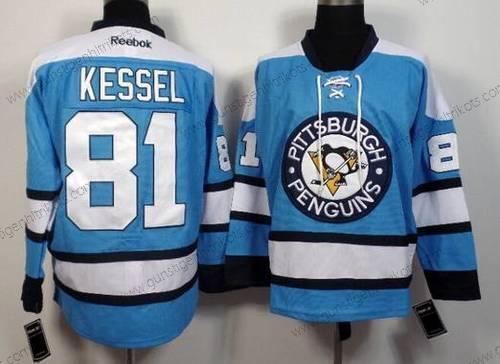 Herren Pittsburgh Penguins #81 Phil Kessel Premier ersatzweise Trikots – Blau