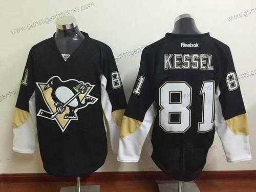 Herren Pittsburgh Penguins #81 Phil Kessel Trikots – Schwarz