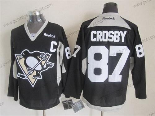 Herren Pittsburgh Penguins #87 Sidney Crosby 2014 Training Trikots – Schwarz