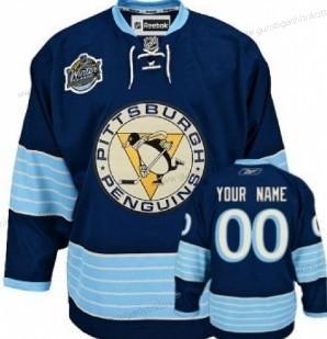 Herren Pittsburgh Penguins Personalisiertes 2011 Winter Klassisch Trikots – Marineblau Blau