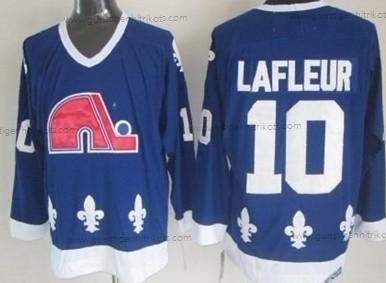 Herren Quebec Nordiques #10 Guy Lafleur Retro CCM Trikots – Marineblau Blau