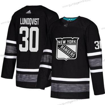 Herren Rangers #30 Henrik Lundqvist Authentisch 2019 All-Star Strickerei Hockey Trikots – Schwarz