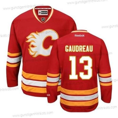 Herren Reebok Calgary Flames #13 Johnny Gaudreau Premier Ausweichtrikot Trikots – Rot